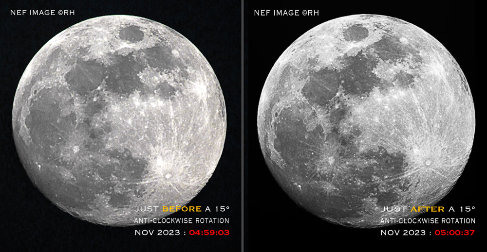 rapid 15° anti-clockwise lunar rotation, DSLR RAW NEF images by Rick Hemi