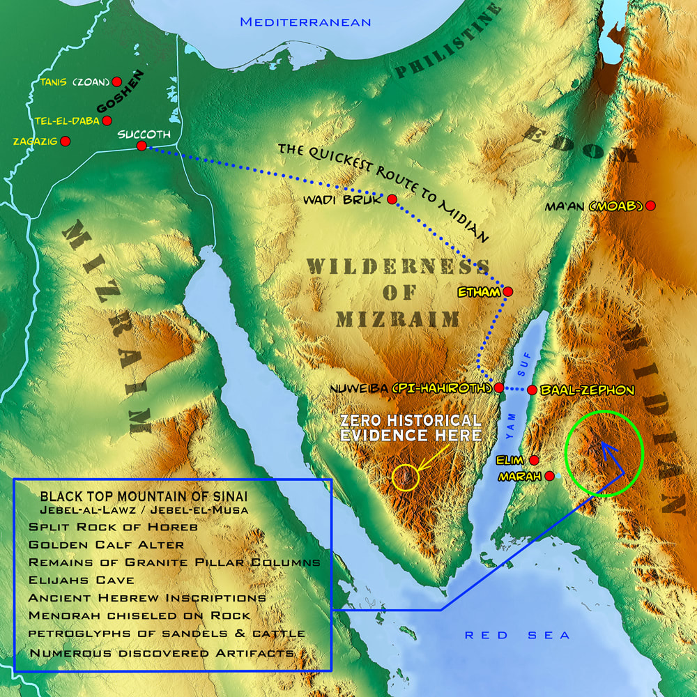 The end times knowledge shall be increased, the Exodus was fast and furious, PiHahiroth, BaalZephon, Elim, Marah, Horeb, the location of Moses mountain, map by Rick Hemi 