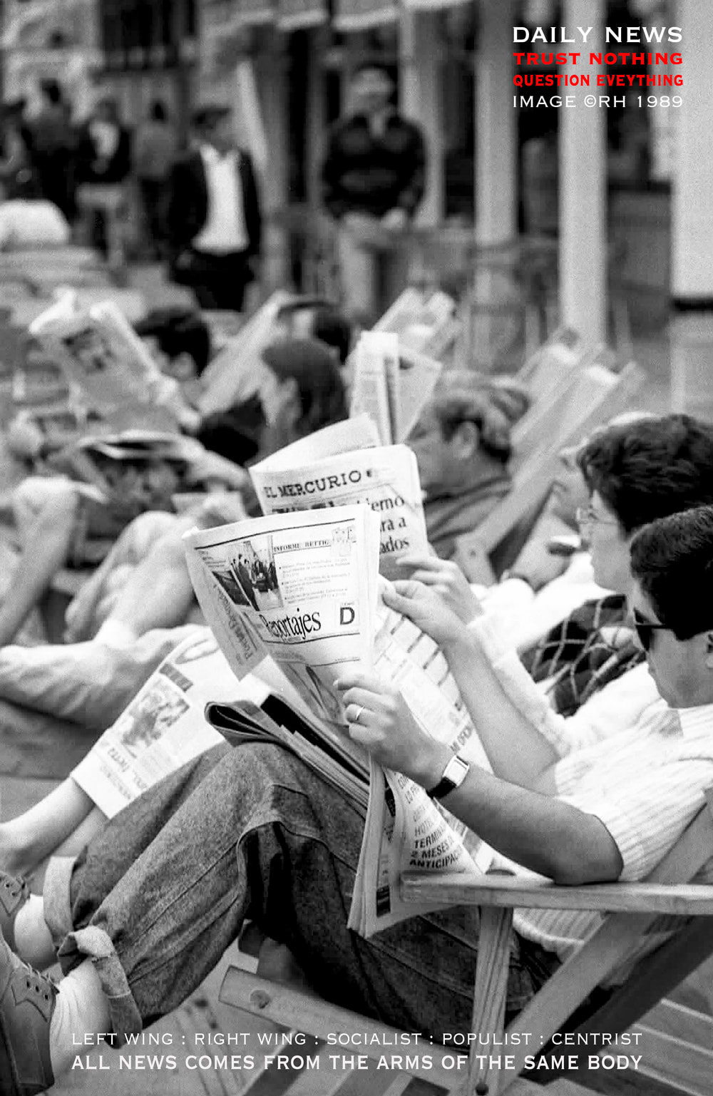 daily news intake, original 1988 image by Rick Hemi