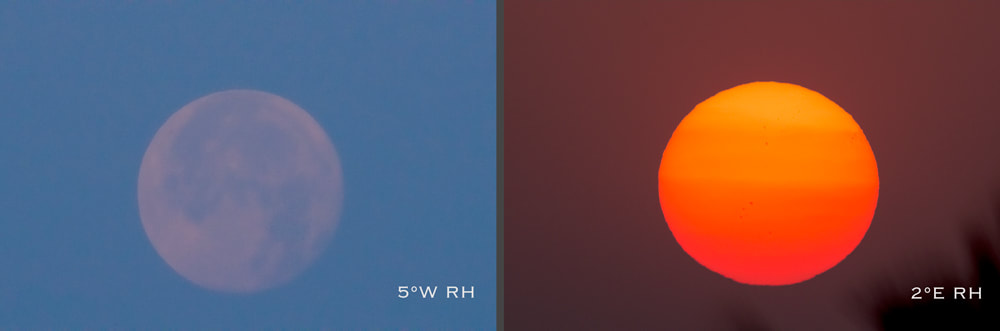 lunar fading 5°W sun appearing 2°E, image snaps by Rick Hemi