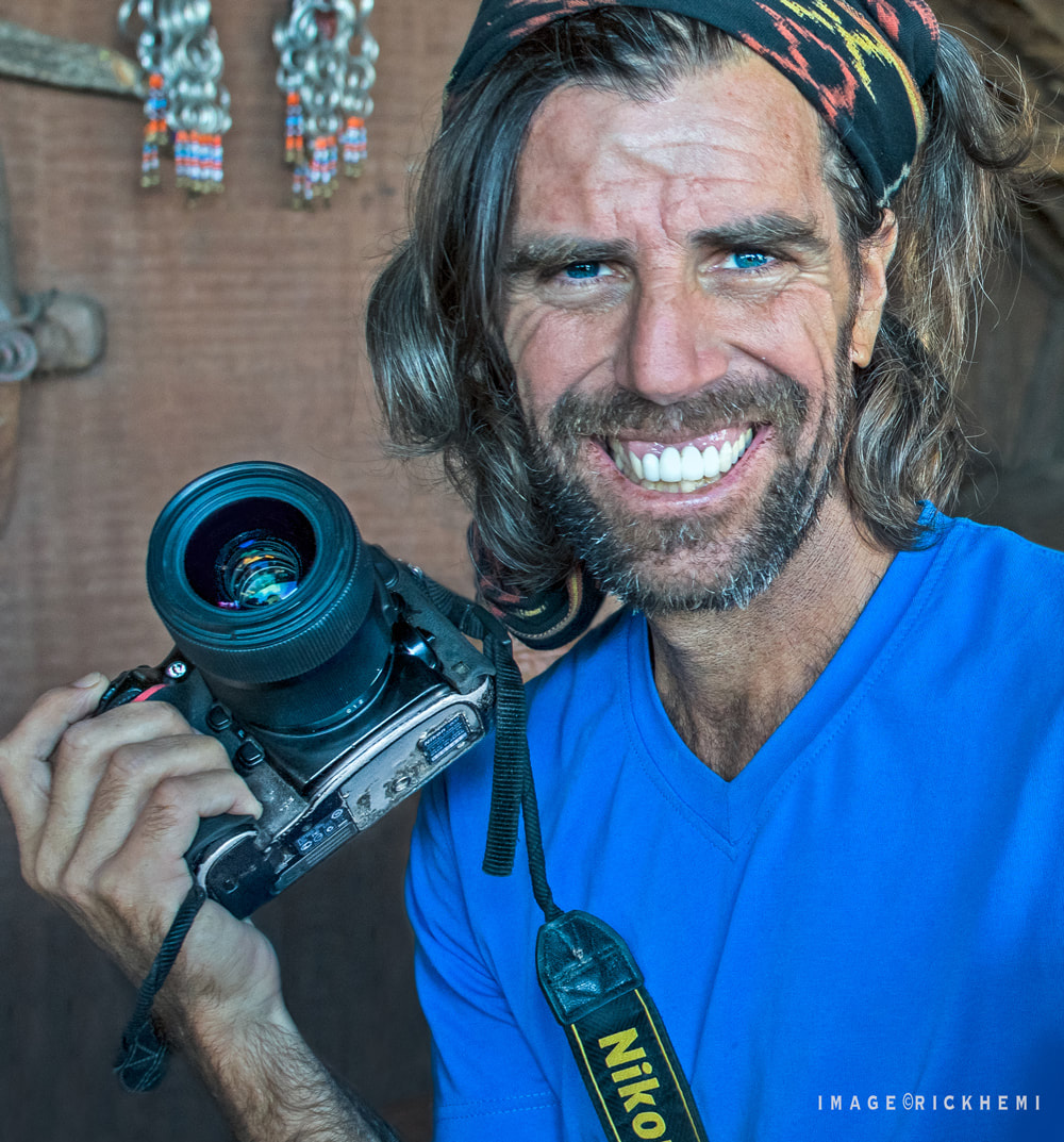 solo overland travel street photographer, worn out scruffy Nikon D800, Africa, Asia, South America, image by rick hemi