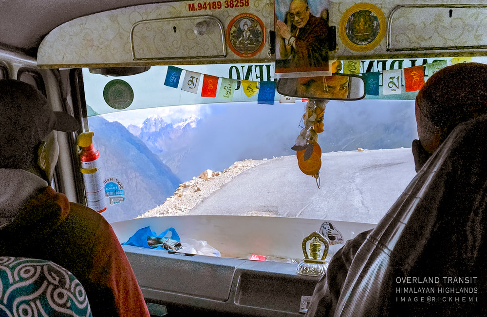 solo overland travel and transit Buddist territory, image snap by Rick Hemi