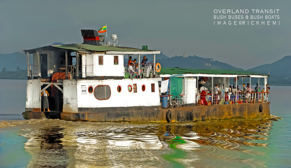 solo overland travel and transit offshore, ferry bush boats, image by Rick Hemi