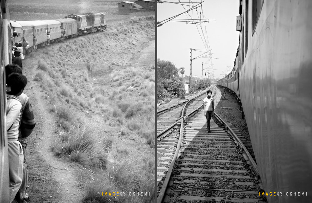 solo overland travel and transit offshore, train journey snaps by Rick Hemi