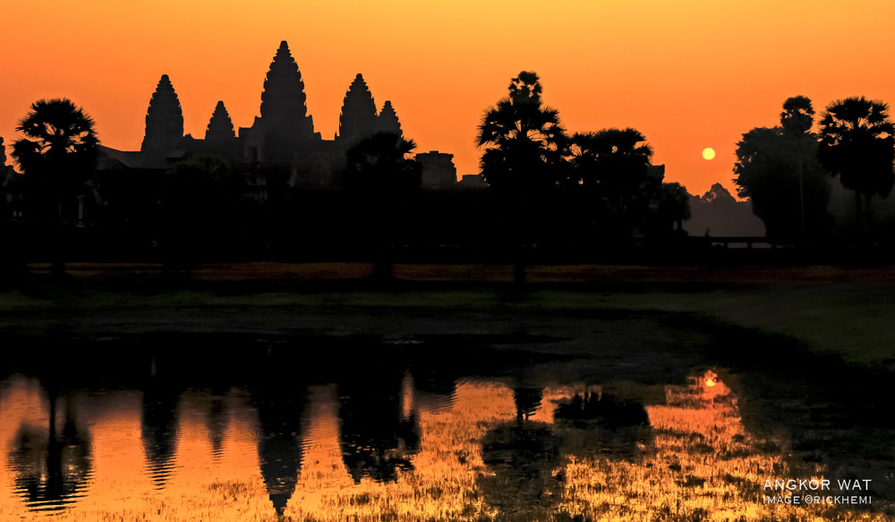 Asia overland travel bucket list, Angkor Wat dawn silhouette, image by Rick Hemi 