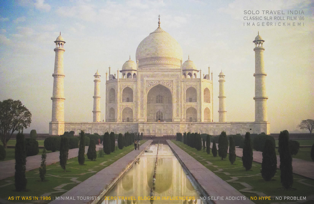 solo overland travel India, classic Taj 1986 SLR roll film snap, image by Rick Hemi