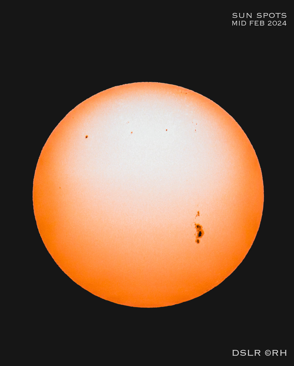 sun spots Feb 2024, DSLR image by Rick Hemi 
