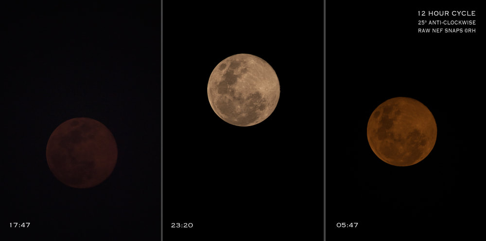 lunar snaps through 12 hours, RAW NEF images by Rick Hemi