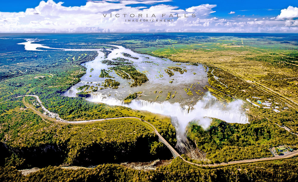 solo travel Africa, Victoria Falls aerial sky view,  image by Rick Hemi