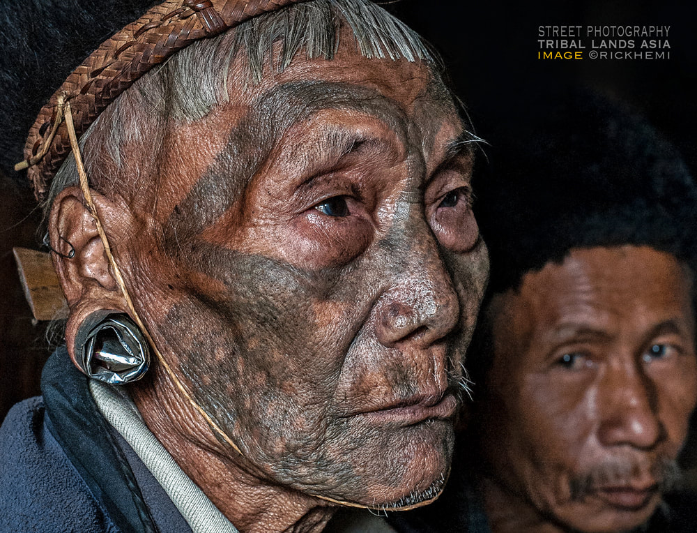 tribal lands Asia, headhunters, street photography Asia, overland travel Asia, Konyak headhunter portrait by Rick Hemi