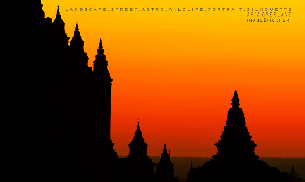 Asia solo travel temple silhouette by Rick Hemi 