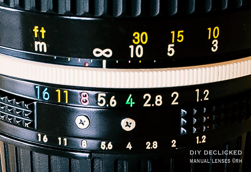 DIY declicked manual focus lenses, image by Rick Hemi