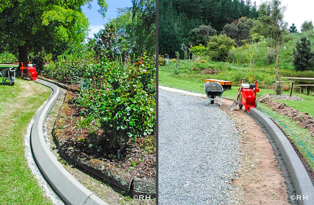 DIY property development, DIY edge curbing gardens and driveways by Rick Hemi, image snaps by Rick Hemi