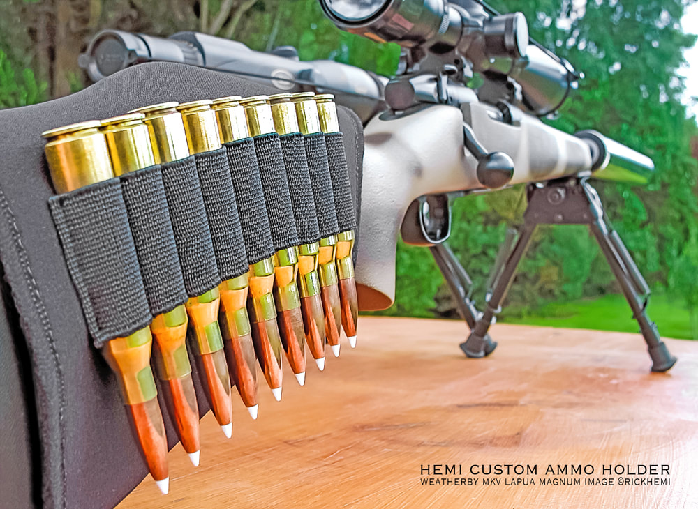 product design, about page Rick Hemi, custom made ammo stock holder, weatherby MKV 338 lapua magnum, image by Rick Hemi