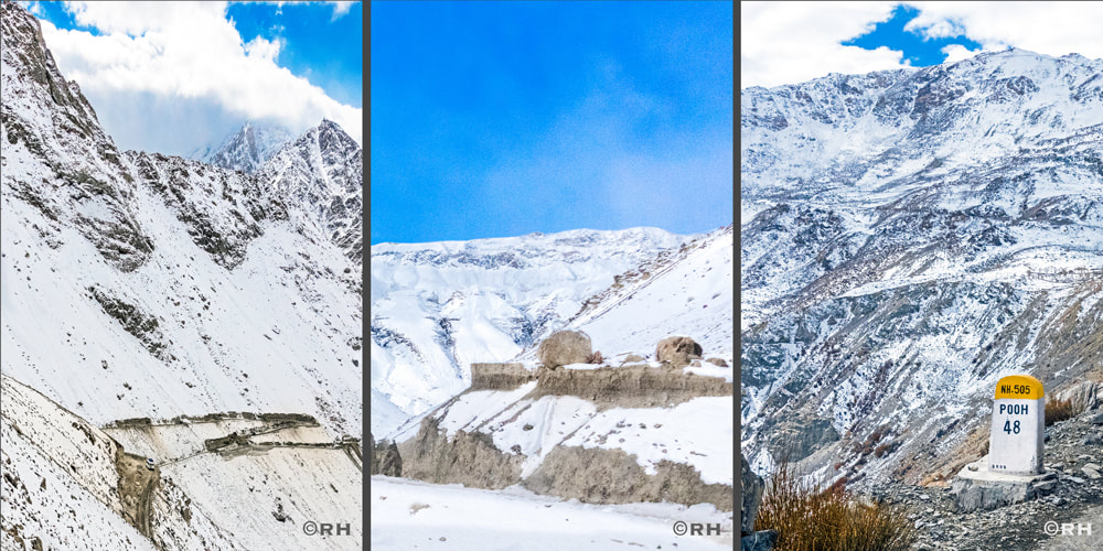 India overland travel and transit midwinter to Kaza, images by Rick Hemi