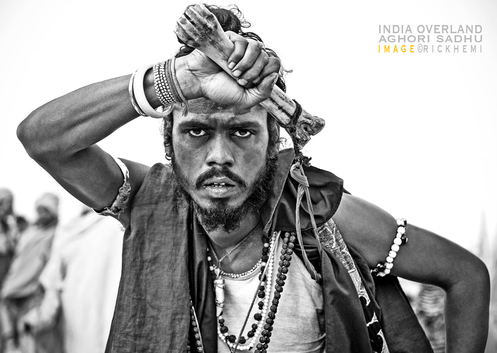 India overland travel, get the shot, Aghori sadhu, image by Rick Hemi