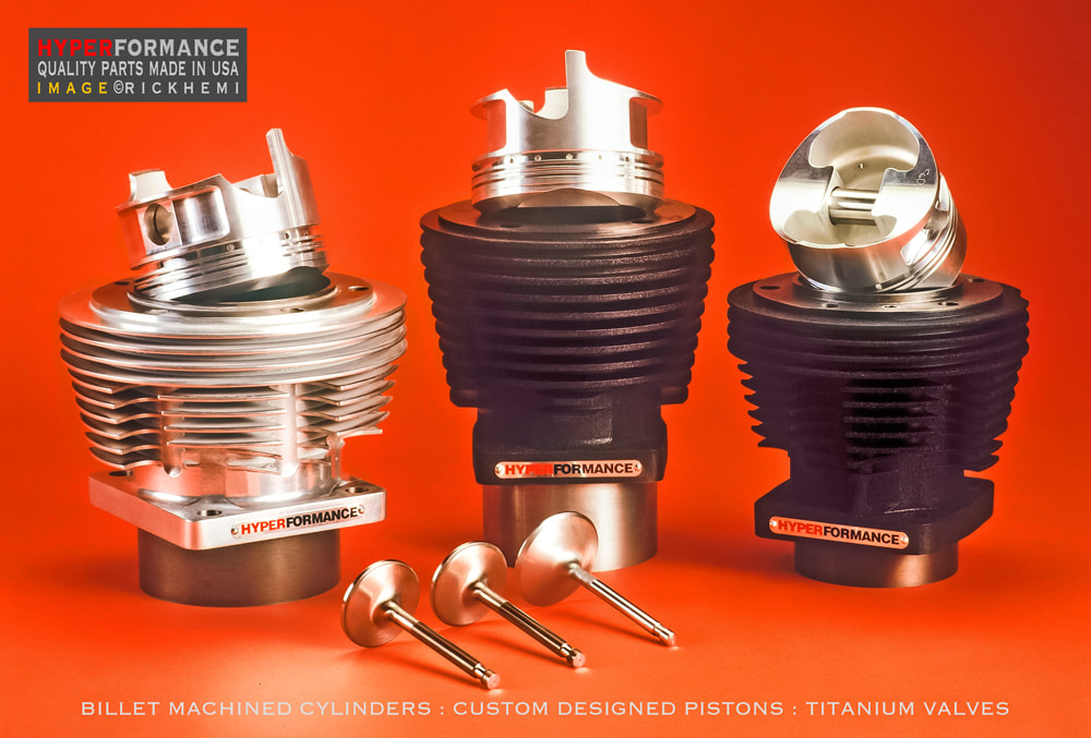 John-Harmon-120-cubic-inch-Shovelhead, titanium-valves, billet-machined ductile iron cylinders, billet machined pistons, image by Rick Hemi