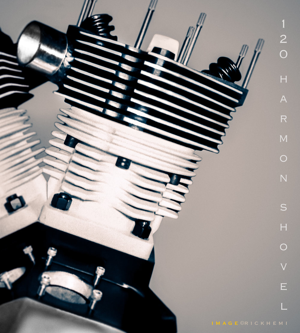 John Harmon 120 cubic inch Shovelhead kit, big bore shovelhead 120 cubic inch engine kit, image by Rick Hemi  