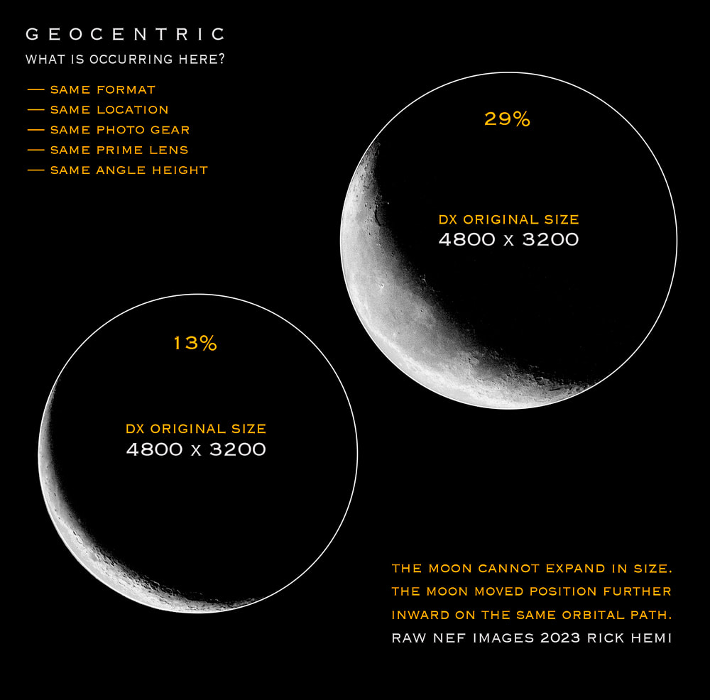 geocentric, lunar movement location changes, RAW NEF original images by Rick Hemi
