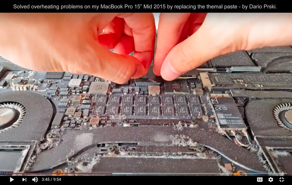 Solved overheating problems on MacBook Pro 15