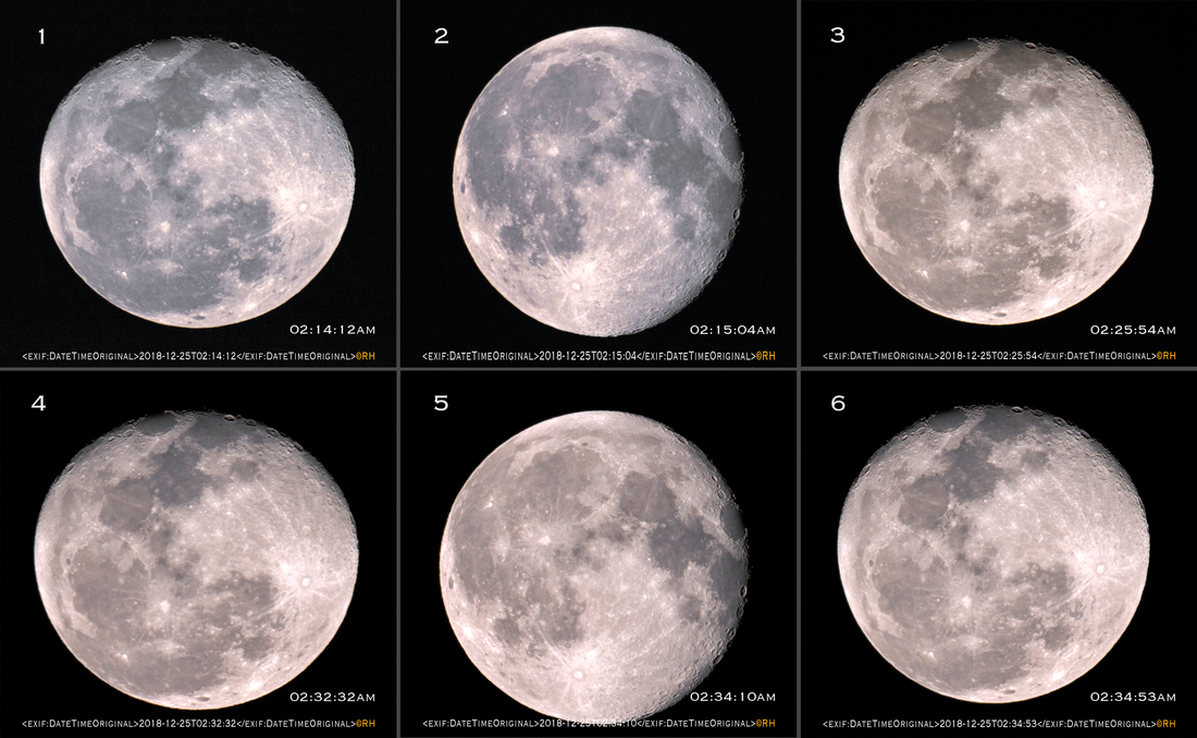 four lunar 90° degree super rapid rotations within 20 minutes, DSLR images by Rick Hemi