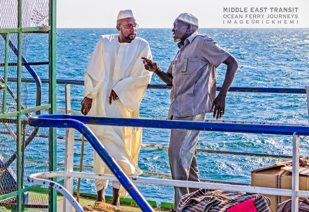 solo overland travel Middle East, sea ferry crossing Middle East, image by Rick Hemi
