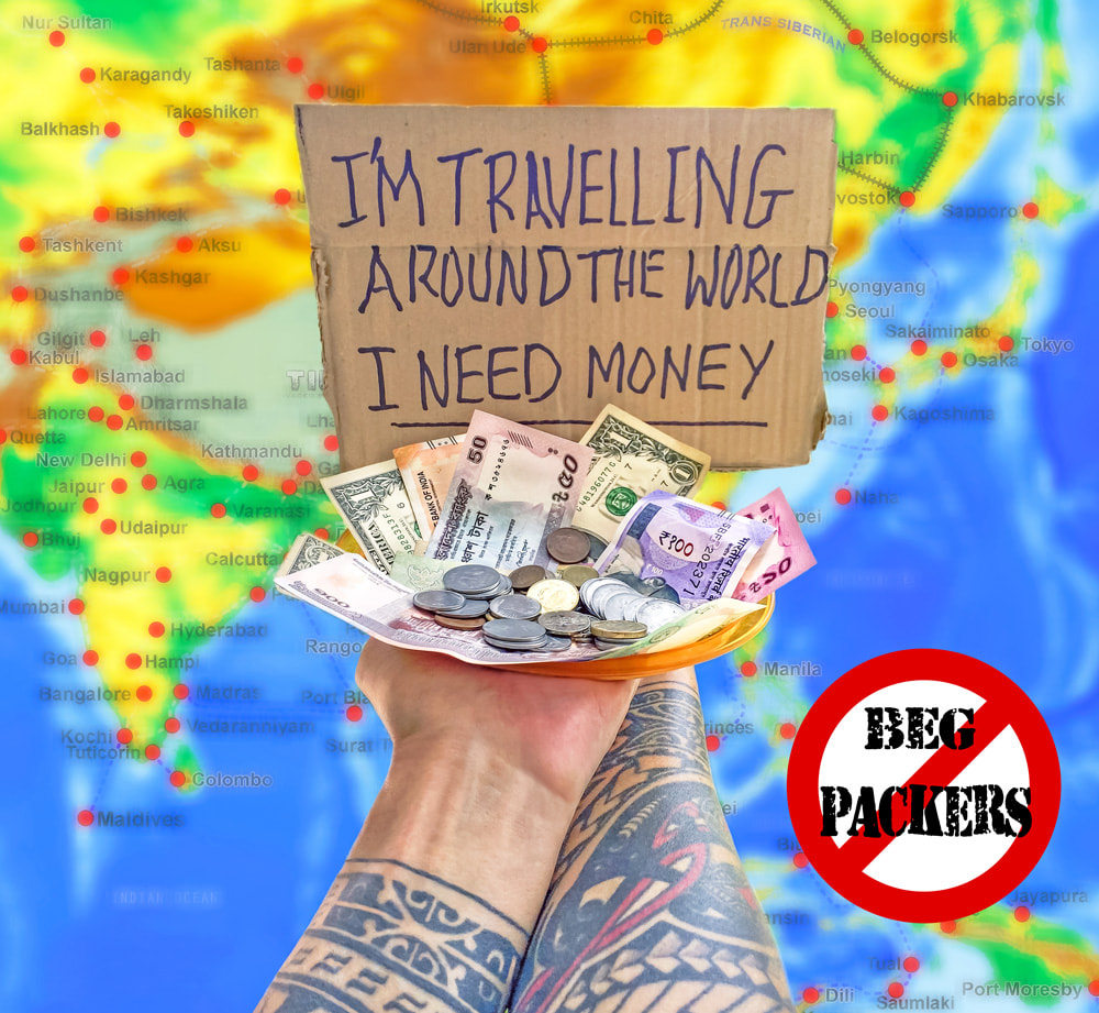 solo travel Asia, Don't be a Western Beg-Packer 