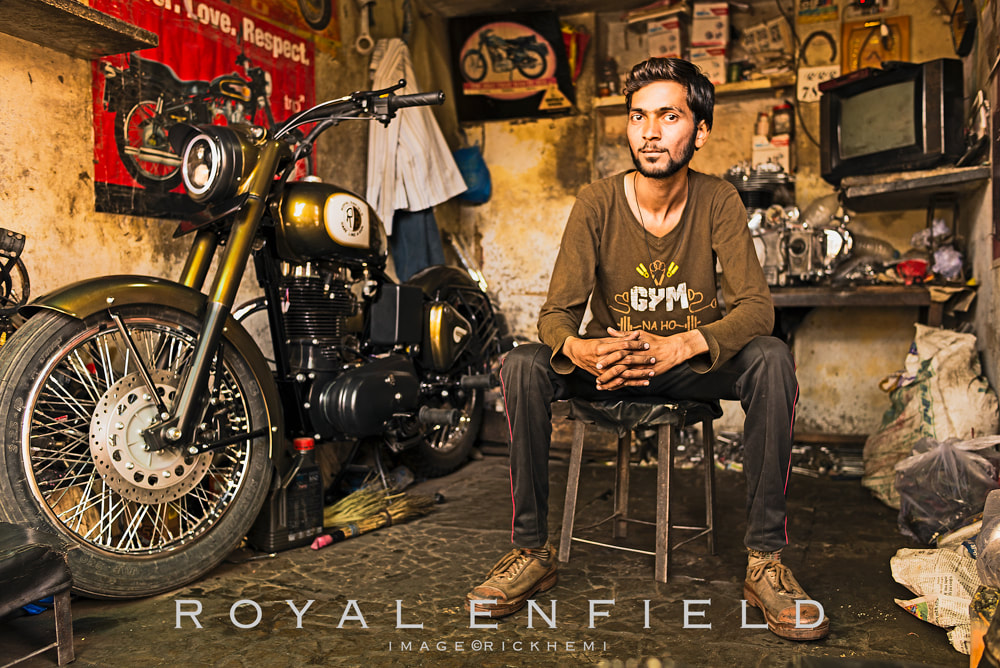 India overland travel and transit, royal enfield India, image by Rick Hemi