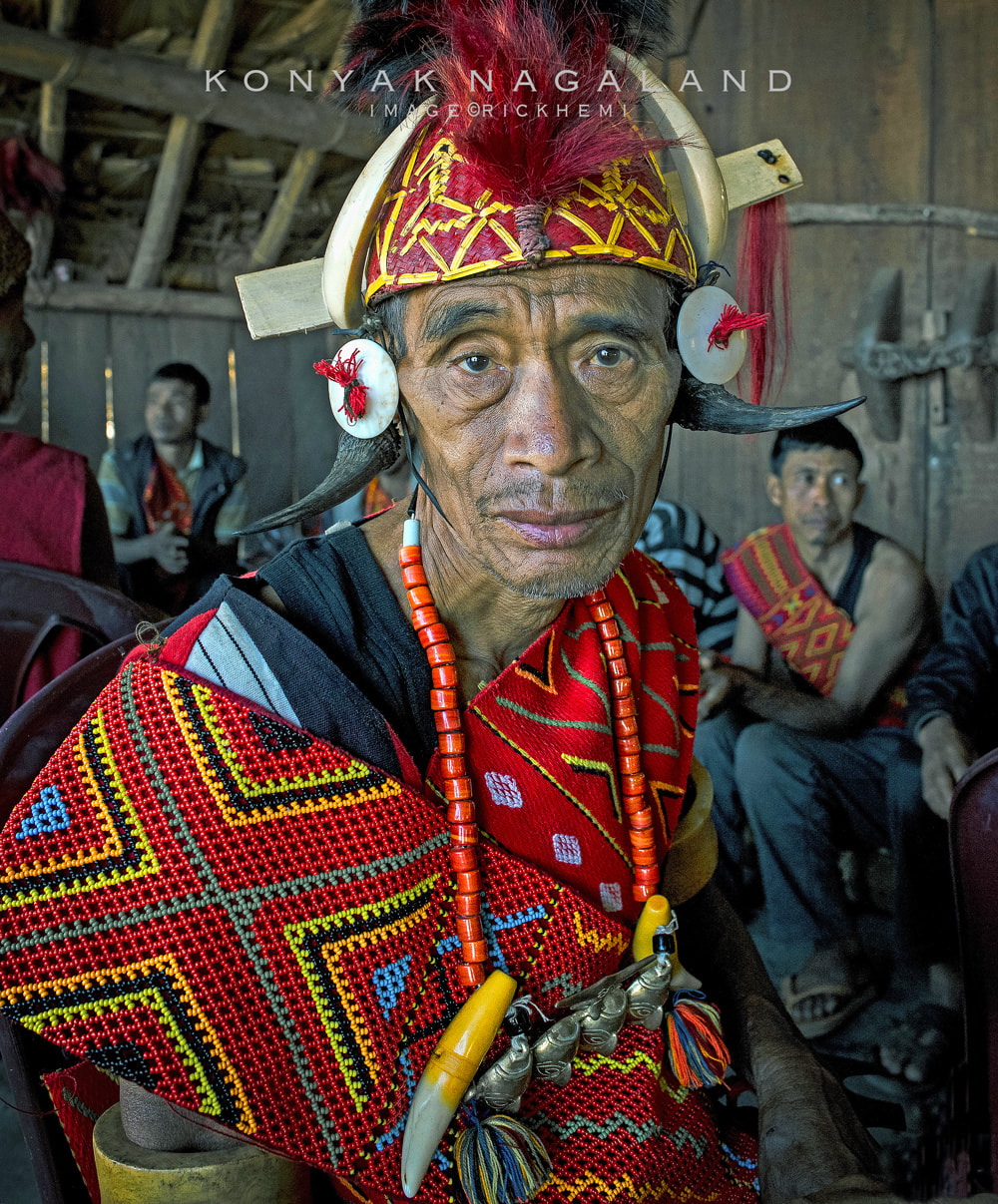 overland travel India, konyak portrait Nagaland, image by Rick Hemi