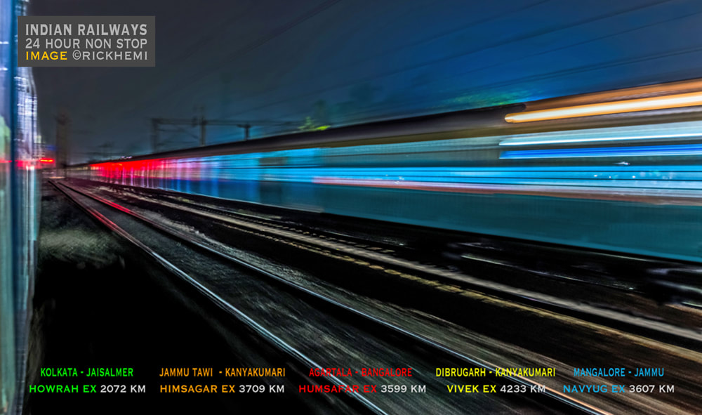 solo overland travel Indian railways, Kolkata-Jaisalmer, Dibrugarh-Kanyakumari, Jammu Tawi-Kanyakumari, Agartala-Bangalore, Mangalore-Jammu, image by Rick Hemi 