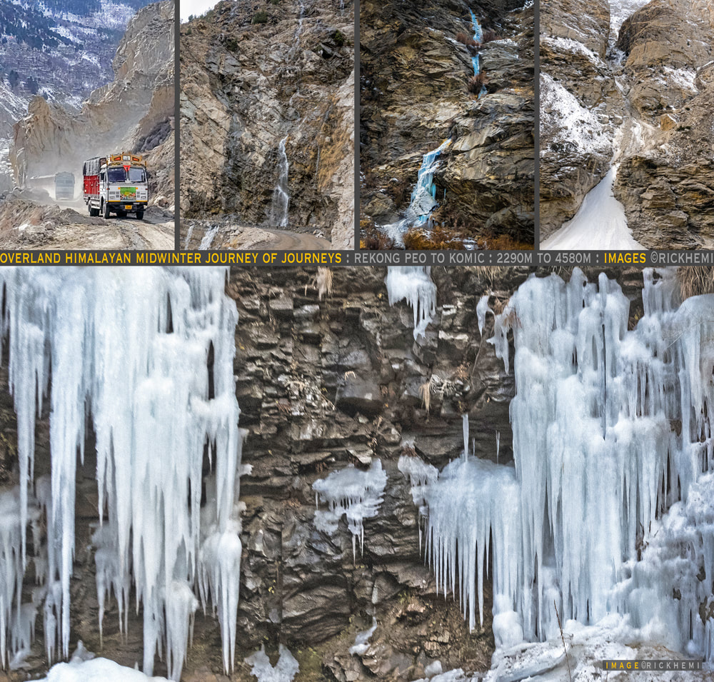solo overland India, rugged overland journey midwinter, Rekong Peo to Komic, images by Rick Hemi