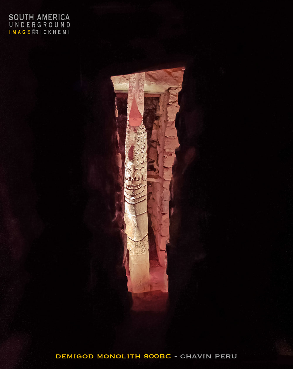 solo overland South America, underground monolith image by Rick Hemi
