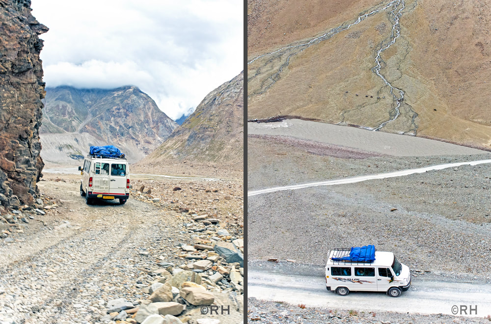solo overland travel Indian highlands, Manali to Kaza dry season, images by Rick Hemi