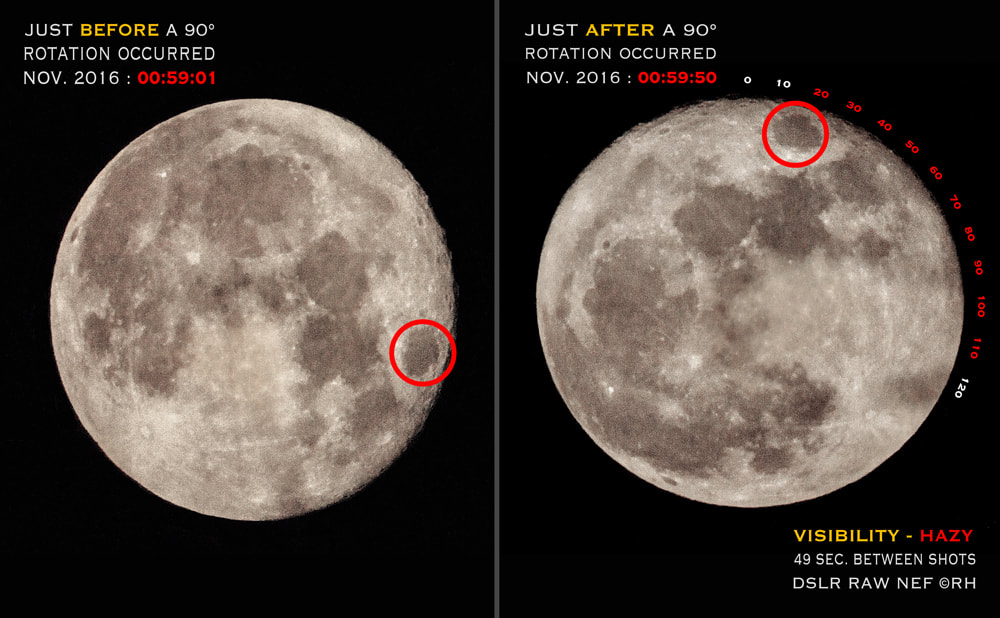 super rapid 90° degree anti-clockwise lunar rotation, DSLR RAW NEF images by Rick Hemi 