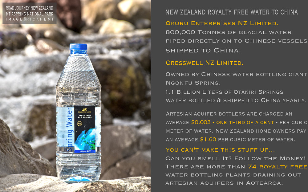 road trip journey Aotearoa New-Zealand, bottled artesian aquifer water booming in New-Zealand, image-by-Rick-Hemi