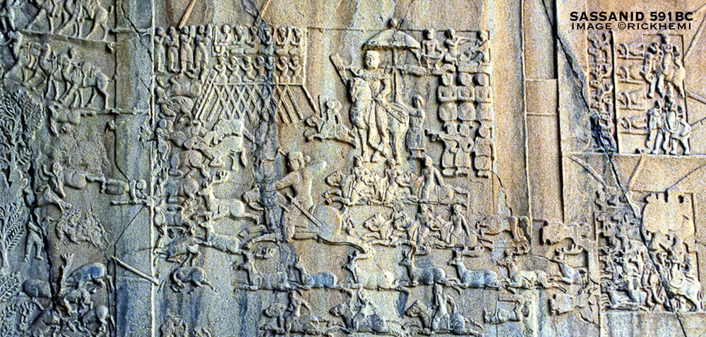 Overland travel Middle East, Sassanid bas relief 591 BC, image by Rick Hemi