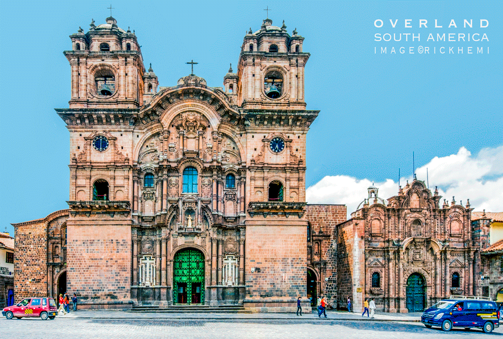 solo overland travel south america, cathedral cusco, snap by Rick Hemi