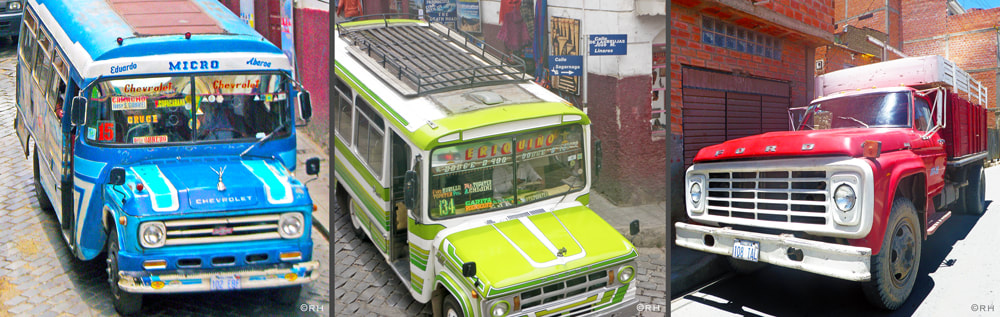 solo overland transit Bolivia, American V8 transport, images by Rick Hemi