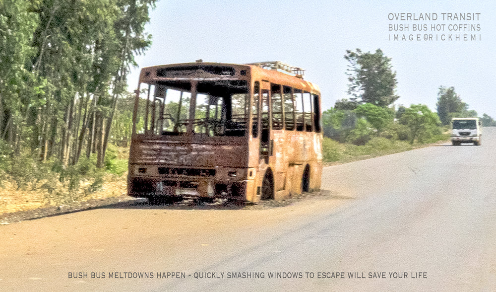 solo overland travel and transit, bush buses, image snap by Rick Hemi 