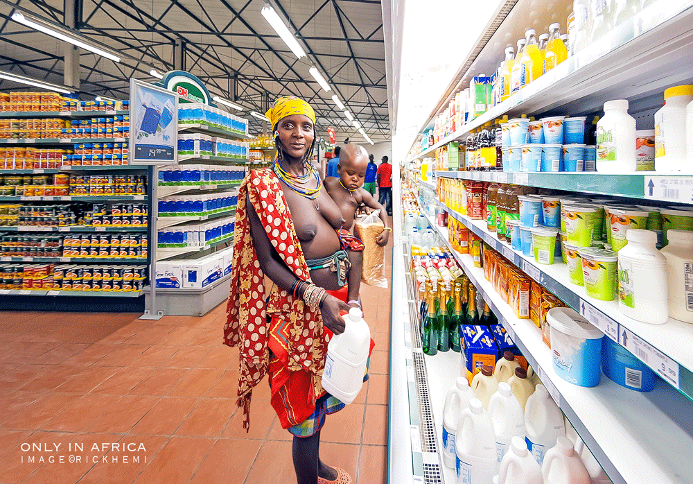 solo overland travel Africa, supermarket Africa, image by Rick Hemi