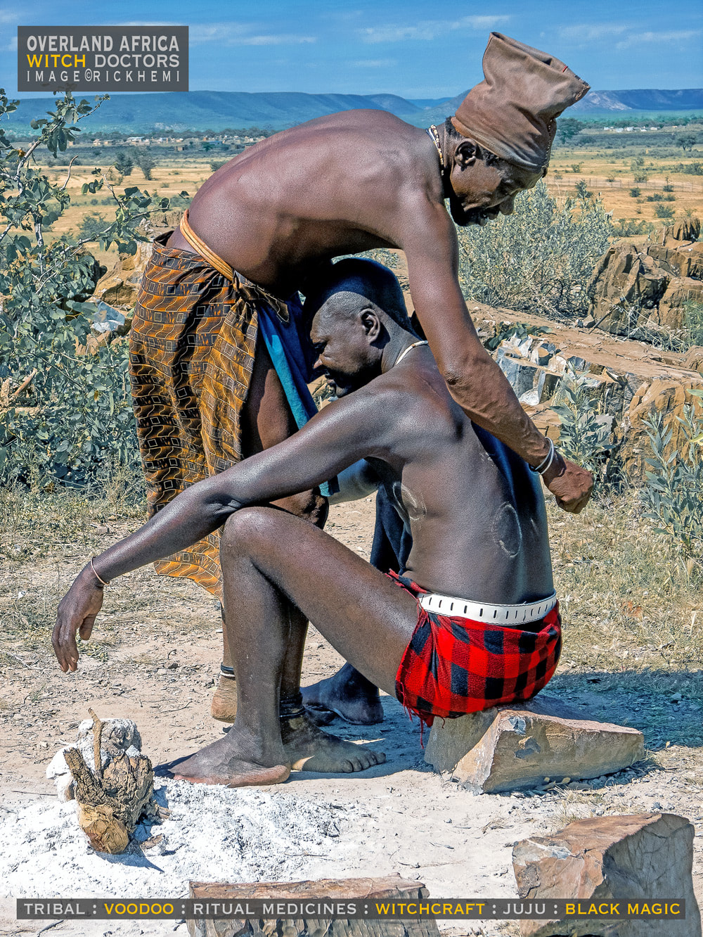 overland travel Africa, voodoo, bush doctor, medicine man, image by Rick Hemi