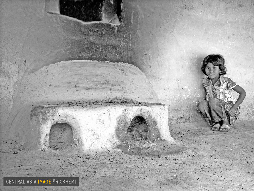 solo overland travel and transit Asia, rural living, clay oven image by Rick Hemi