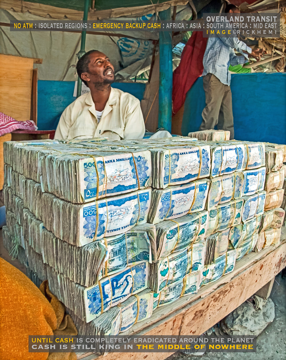 solo overland travel, solo overland transit, cash money backup supply, isolated regions, emergency cash stash, Africa, Asia, Middle East, South America, image by Rick Hemi