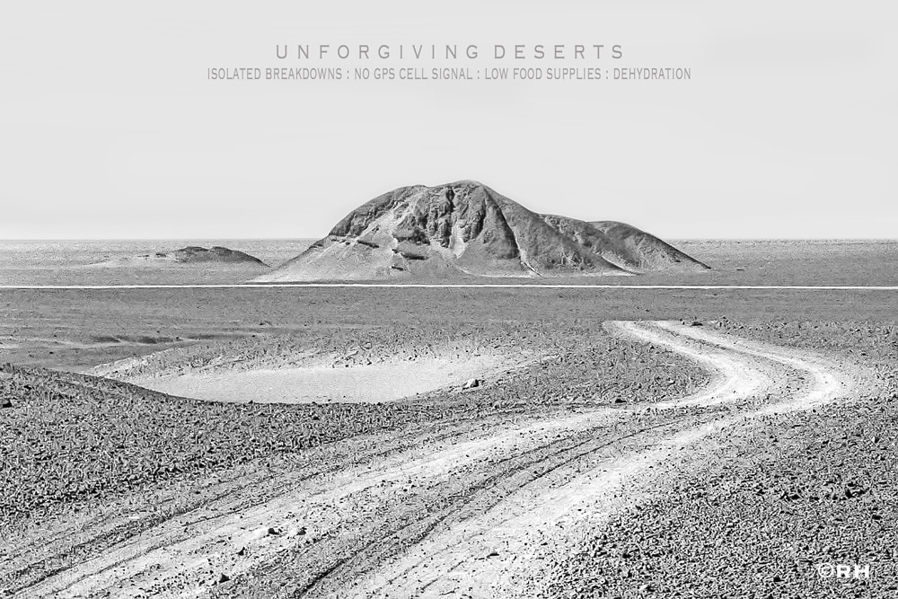 solo overland transit desert environs, image by Rick Hemi  