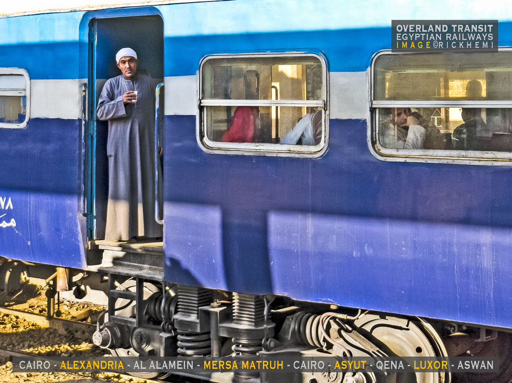 solo overland travel train transit Egypt, image by Rick Hemi