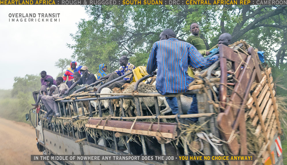 solo overland travel and transit heartland Africa basic transport, image by Rick Hemi