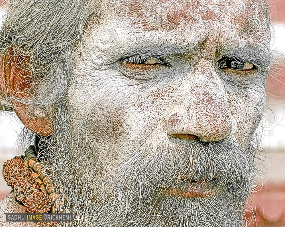 solo travel India, overland travel India, sadhu closeup, image by Rick Hemi