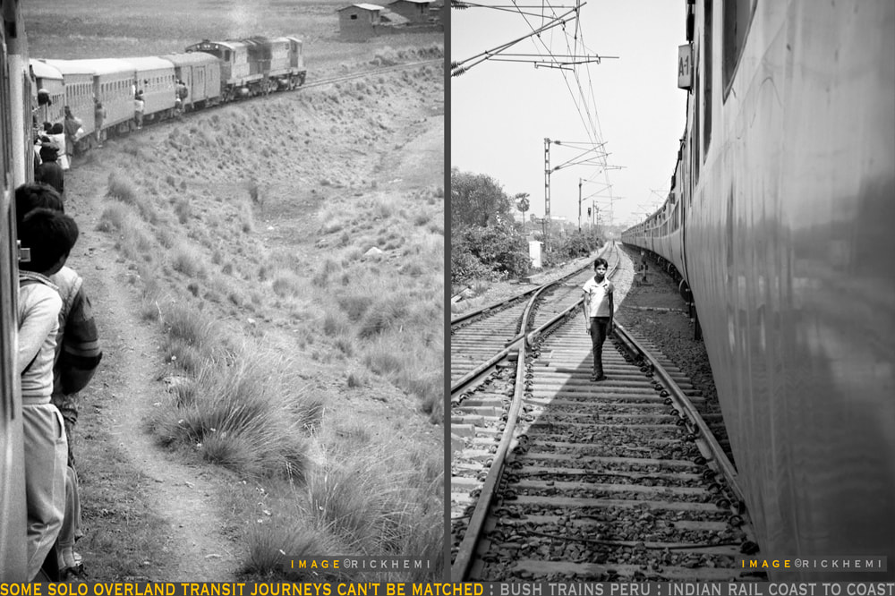solo overland travel and transit offshore, train journey snaps by Rick Hemi