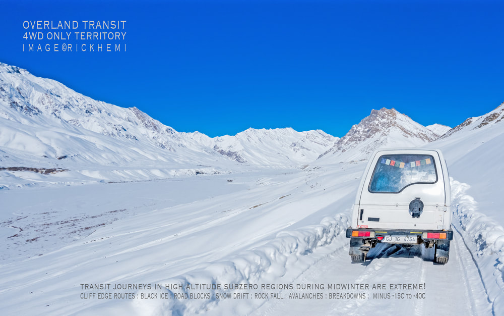 overland travel and  transit 4WD only territory, high altitude subzero locations, image by Rick Hemi 