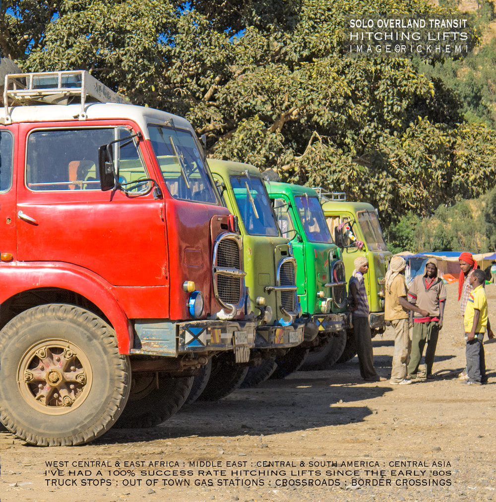 solo overland travel and transit hitching with trucks, Africa, Middle East, Western Asia, image by Rick Hemi